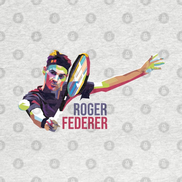 Roger Federer Pop Art by mursyidinejad